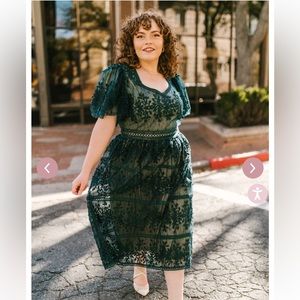 Ivy city forest green dress